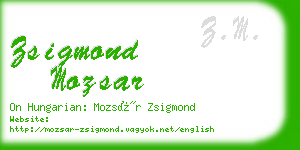 zsigmond mozsar business card